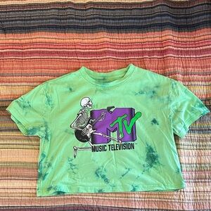 MTV Kids Green and Purple Tie-Dye Tee